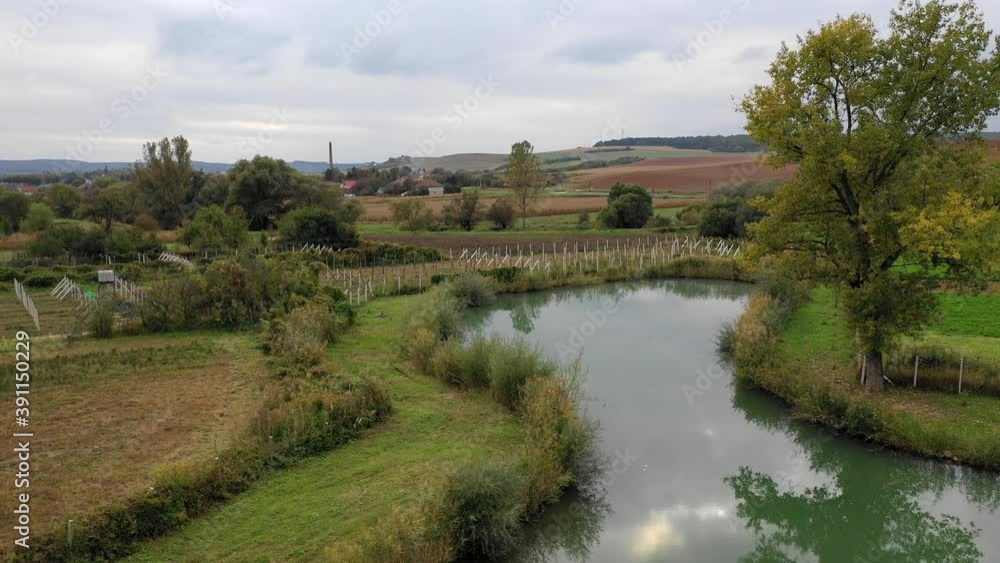 Beautiful lake autumn scenery landscape in hungary. Beautiful lake autumn scenery landscape in hungary.