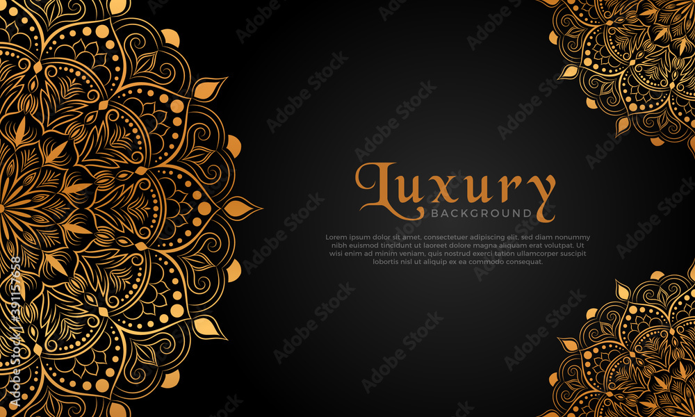 Luxury mandala background with floral ornament pattern. Hand drawn gold mandala design. Vector mandala template for decoration invitation, cards, wedding, logos, cover, brochure, flyer, banner. Luxury mandala background with floral ornament pattern. Hand drawn gold mandala design. Vector mandala template for decoration invitation, cards, wedding, logos, cover, brochure, flyer, banner.