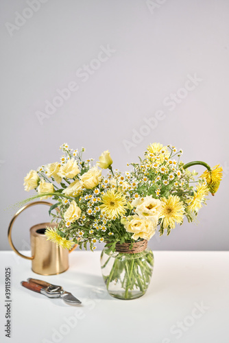 Wallpaper Mural Bouquet 010, Finished flower arrangement in a vase for home. Flowers bunch, set for home. Fresh cut flowers for decoration home. European floral shop. Delivery fresh cut flower. Torontodigital.ca