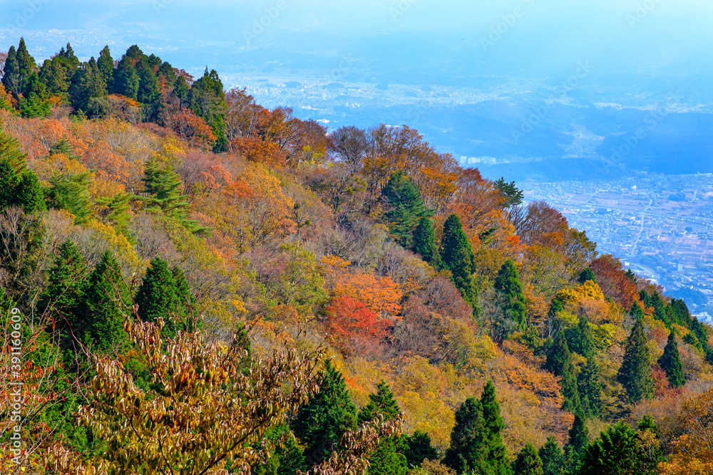 大和葛城山から奈良盆地を撮影