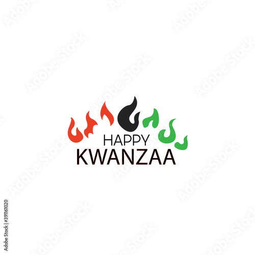 Kwanzaa logo with seven candles. vector