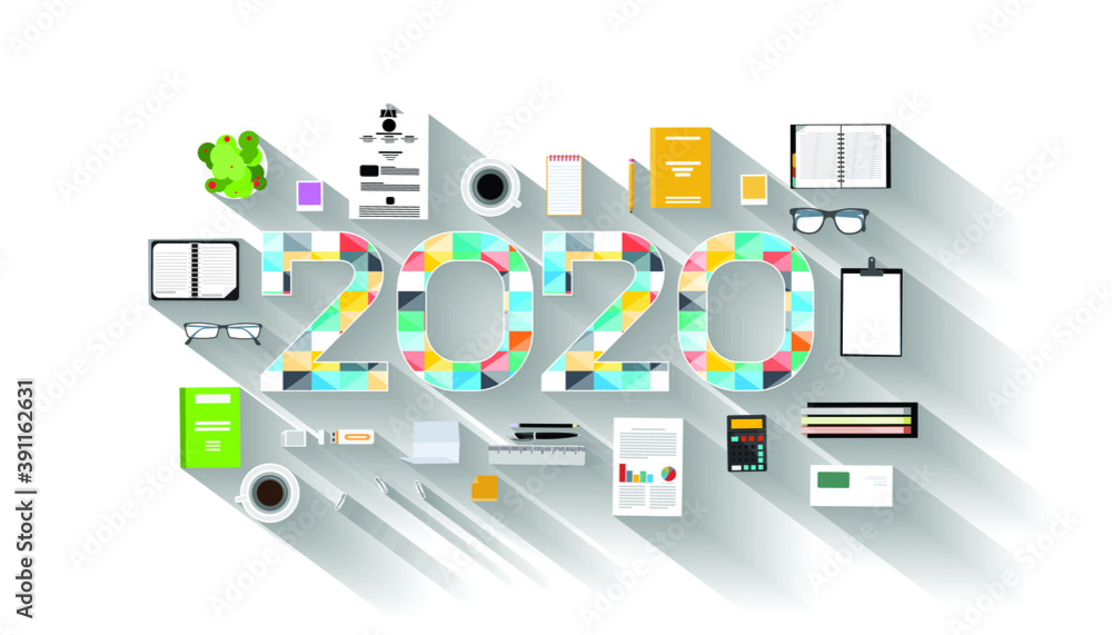 Happy new year 2020 background Vector illustration. Happy new year 2020 background Vector illustration.
