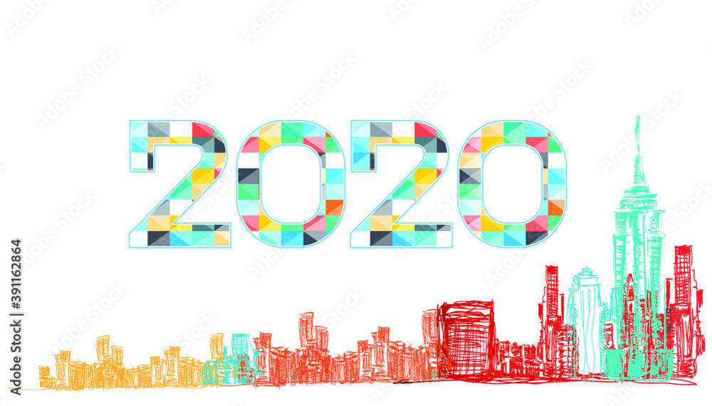 Happy new year 2020 background Vector illustration. Happy new year 2020 background Vector illustration.