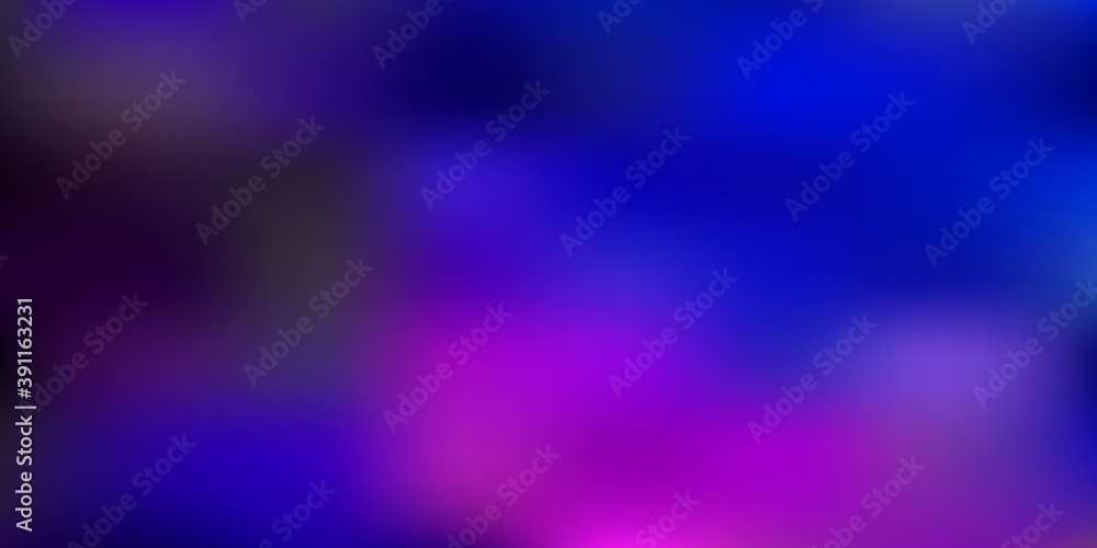 Dark pink, blue vector blur template.