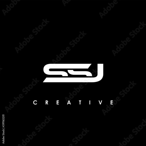 SSJ Letter Initial Logo Design Template Vector Illustration