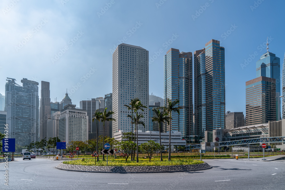 Hong Kong's modern urban architectural landscape Hong Kong's modern urban architectural landscape