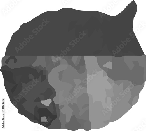 Monochrome Watercolor-like  Cartoon speech balloon