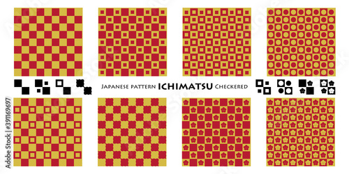 Japanese pattern ICHIMATSU checkered_seamless pattern_c09