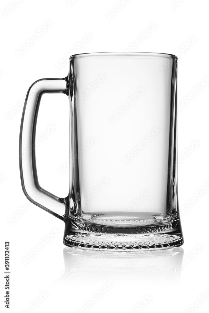 Empty mug for beer isolated on white background Empty mug for beer isolated on white background