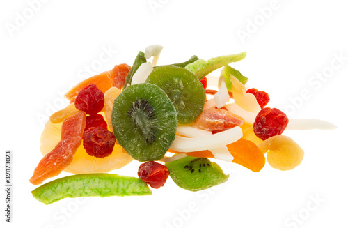 dry fruit mix isolated on white background