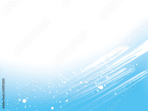 水のような勢いのある筆背景水色