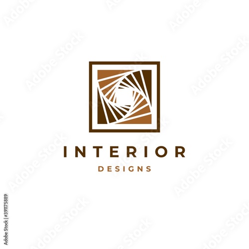 Interior logo design illustration vector template
