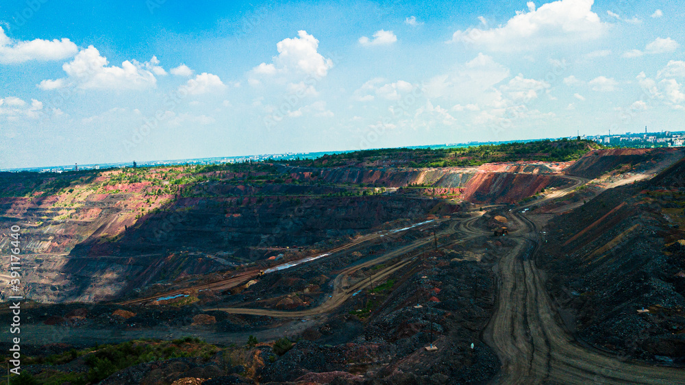 Iron ore quarry open pit mining of iron ore is huge.