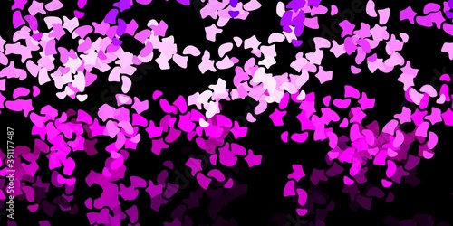 Dark purple  pink vector pattern with abstract shapes.