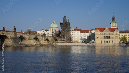 Historic center with famous Charles Bridge, Prague, Czech Republic