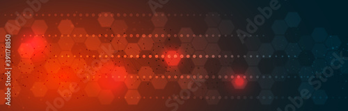 futuristic hexagonal technology background