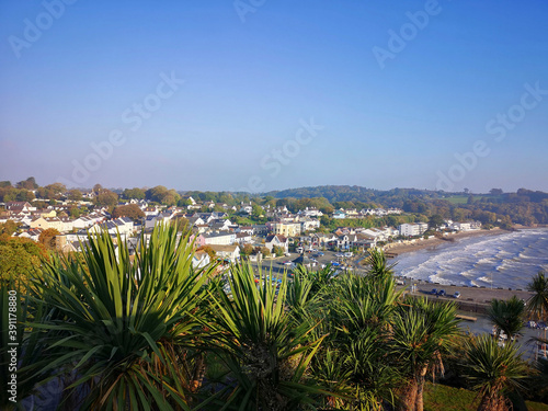 View of Saundersfoot in Pembrokeshire - a popular tourist destination in South Wales.