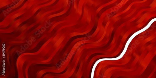 Light Orange vector texture with curves.