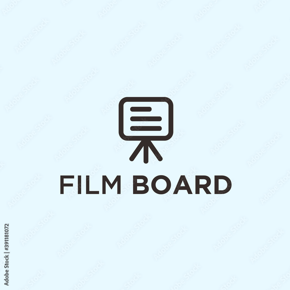 abstract film logo. learn icon abstract film logo. learn icon