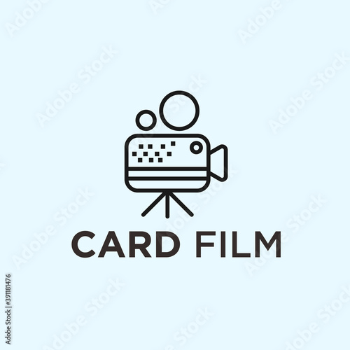 abstract film logo. card icon