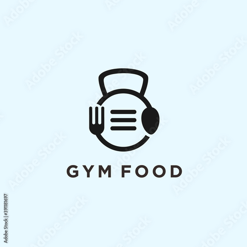 abstract fitness logo. food icon