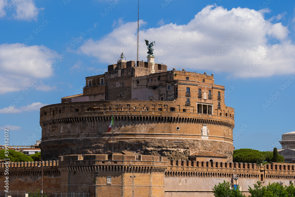 City of Rome in Italy, Castle of the Holy Angel (Castel Sant Angelo) - Mausoleum of Hadrian