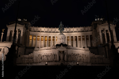 Altar of the Fatherland at Night In Rome, Italy