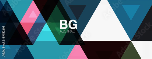 Mosaic triangle pattern abstract background for cover, banner, flyer and poster and other template