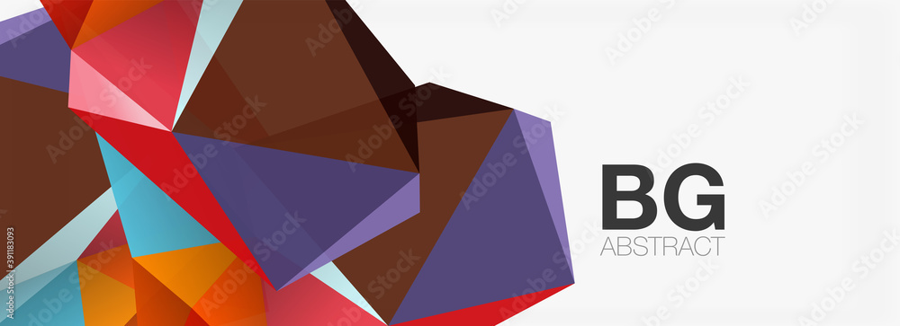 3d mosaic abstract backgrounds, low poly shape geometric design 3d mosaic abstract backgrounds, low poly shape geometric design