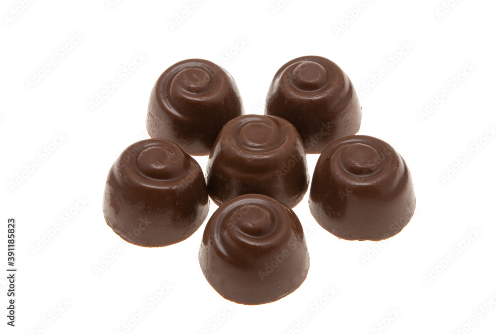 chocolate candies with nuts isolated chocolate candies with nuts isolated