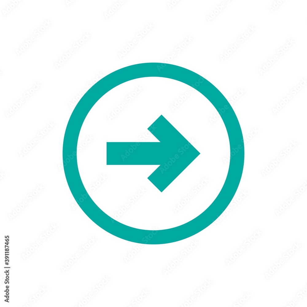 blue right squared arrow in blue circle icon. Isolated on white. blue right squared arrow in blue circle icon. Isolated on white.