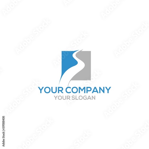 Square S River Logo Design Vector