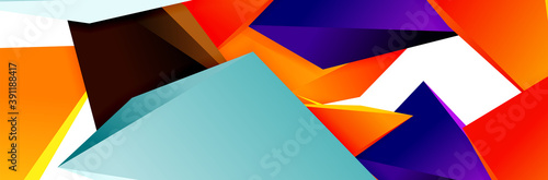 Free Download Triangle mosaic abstract background, 3d triangular low poly shapes. Geometric vector illustration for covers, banners, flyers and posters and other - GFXLoad