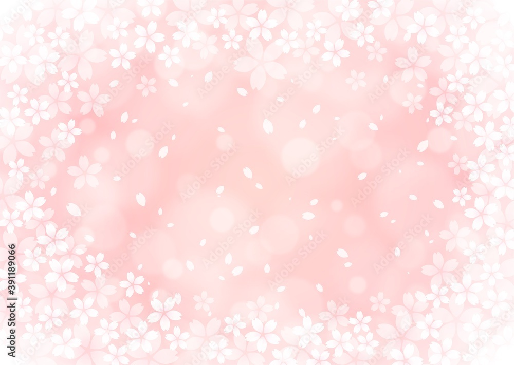 【桜の背景画像素材】ホワホワした桜の背景【春のイメージに】