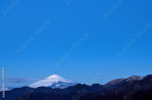 夜明けの富士山