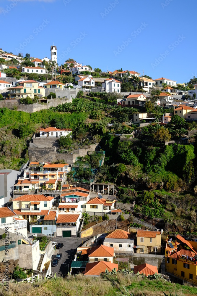 Houses and suburbs in Cancela, Funchal Madeira Island, Portugal