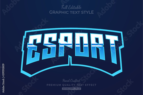 Esport Team Blue Editable Text Effect