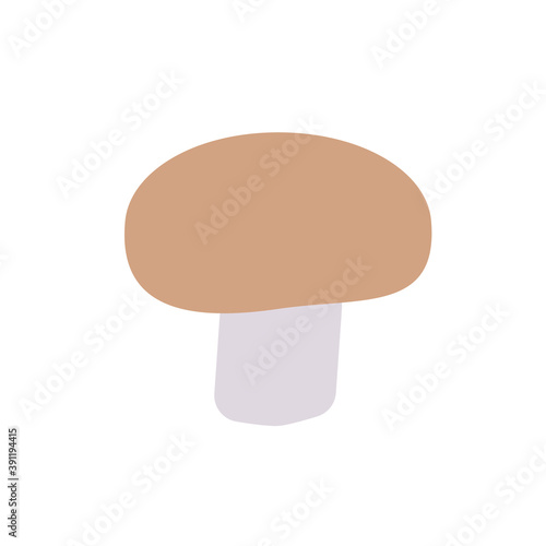 champignon mushroom on white background
