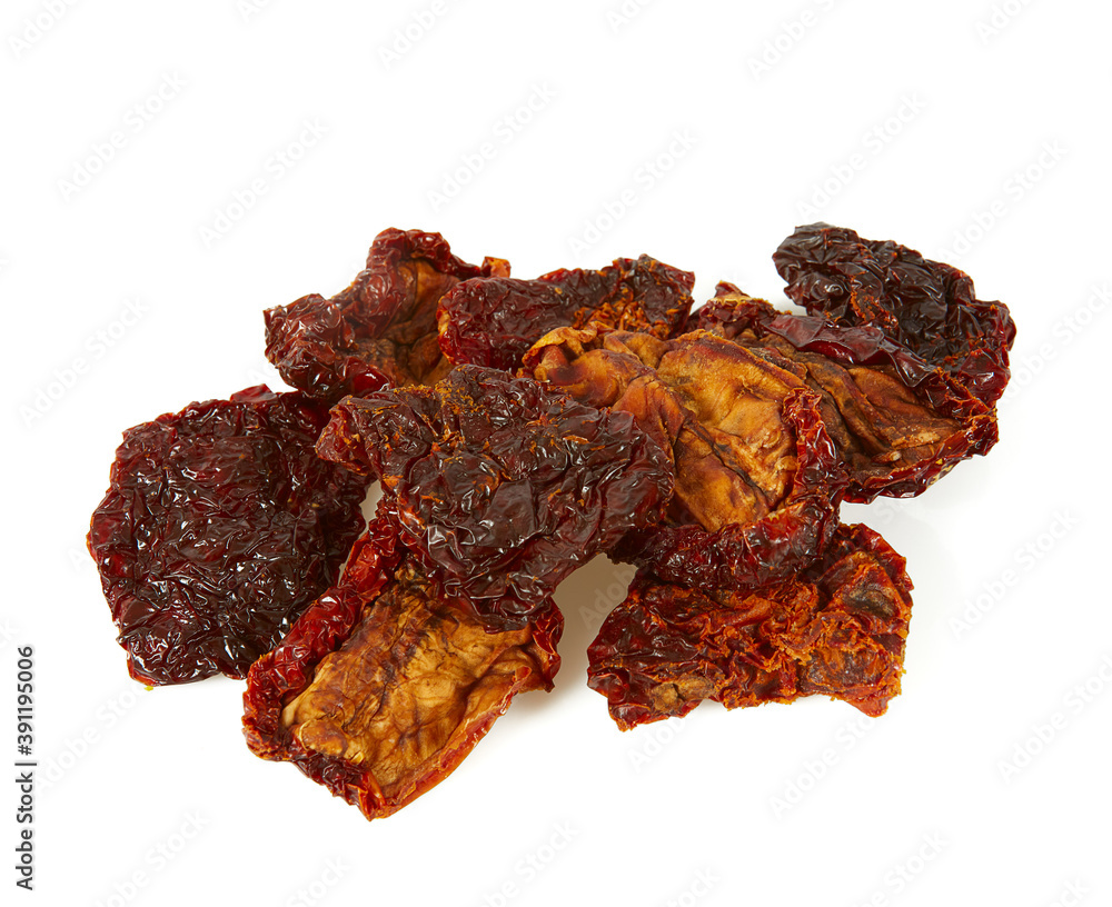 dried tomatoes isolated on white backrgound dried tomatoes isolated on white backrgound