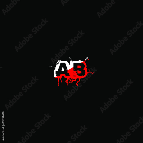 A B letter logo creative design on black color background, ab monogram