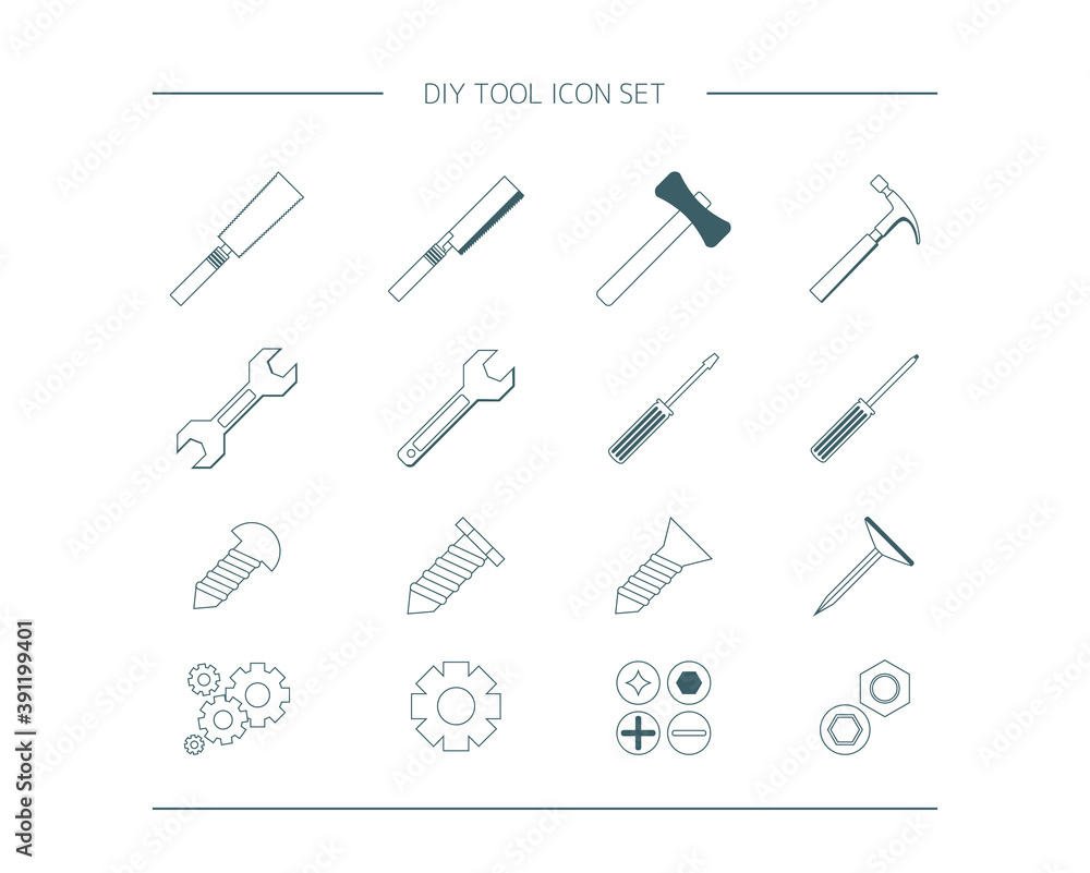 DIY vector illustration set. Do-it-yourself carpenter. tool. DIY vector illustration set. Do-it-yourself carpenter. tool.
