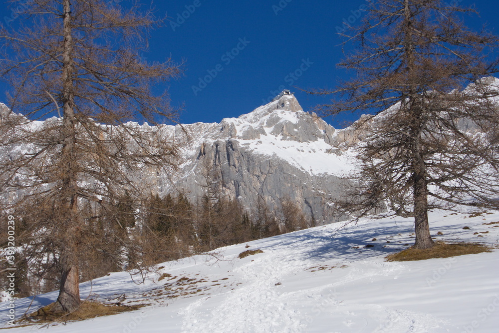 Winter landscape in Ramsau am Dachstein,Styria,Austria,Europe
