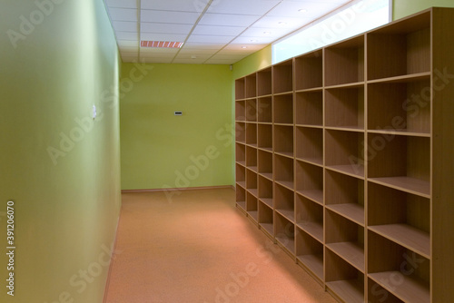 Storage Room With Cubby holes, pigeonholes, mailbox shelves