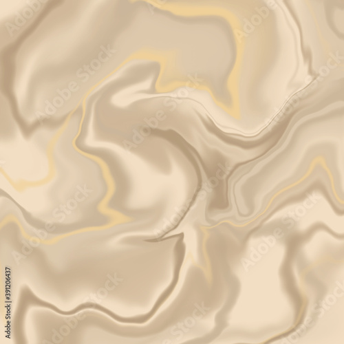 Silk-effect paint blur. Abstract waves of beige shades