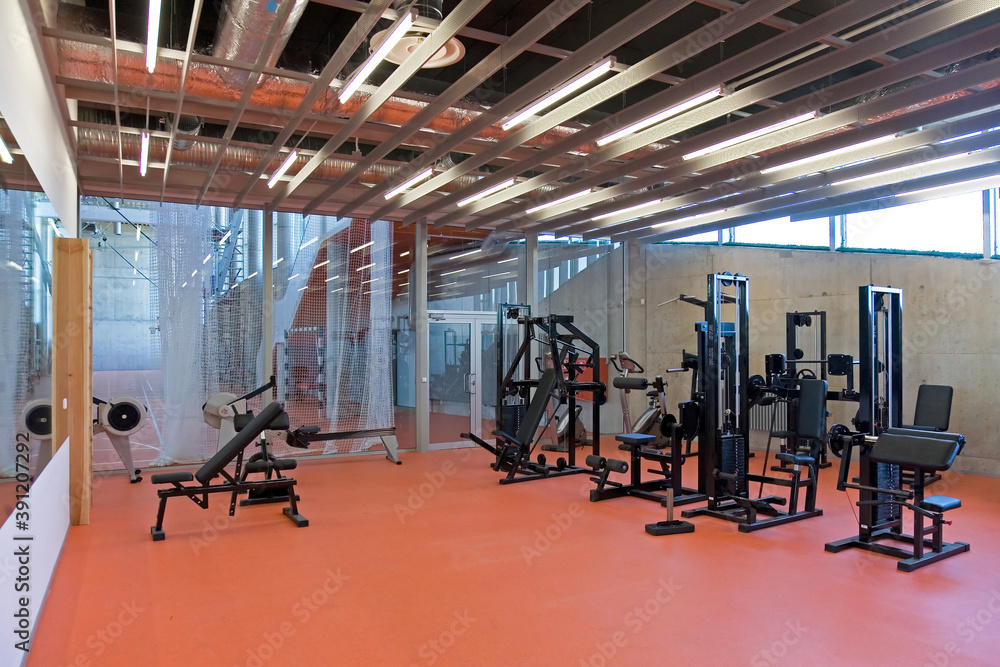 Weight Room and equipment in a Gymnasium Weight Room and equipment in a Gymnasium
