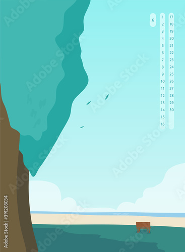 Emotional Background Illustration Calendar Collection