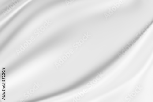 Rippled white silky cloth background.