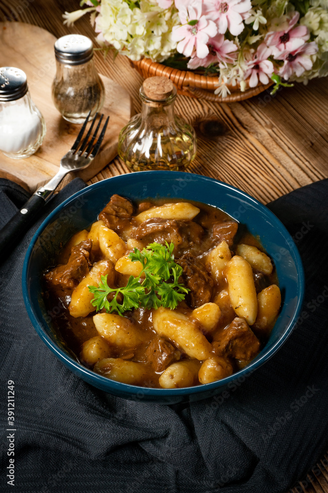 Beef stew in gravy. Beef stew in gravy.