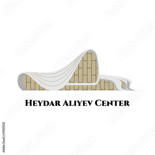 Heydar Aliyev Center in Azerbaijan. Architectural landmarks worldwide. Nice place to see if you visit in Baku. World countries cities vacation travel sightseeing Asia collection.