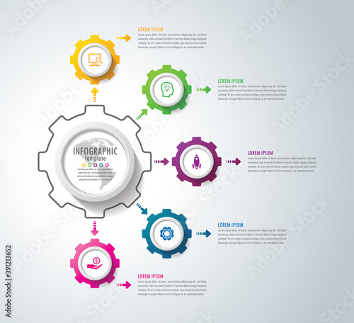 Presentation business abstract background infographic template